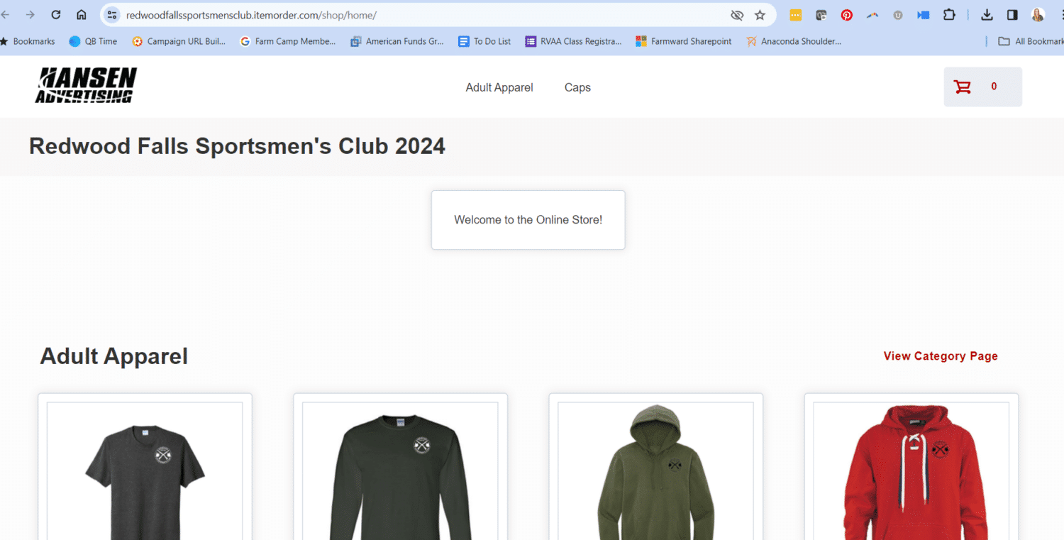 2024 Spring Apparel Order | Redwood Falls Sportsmen's Club