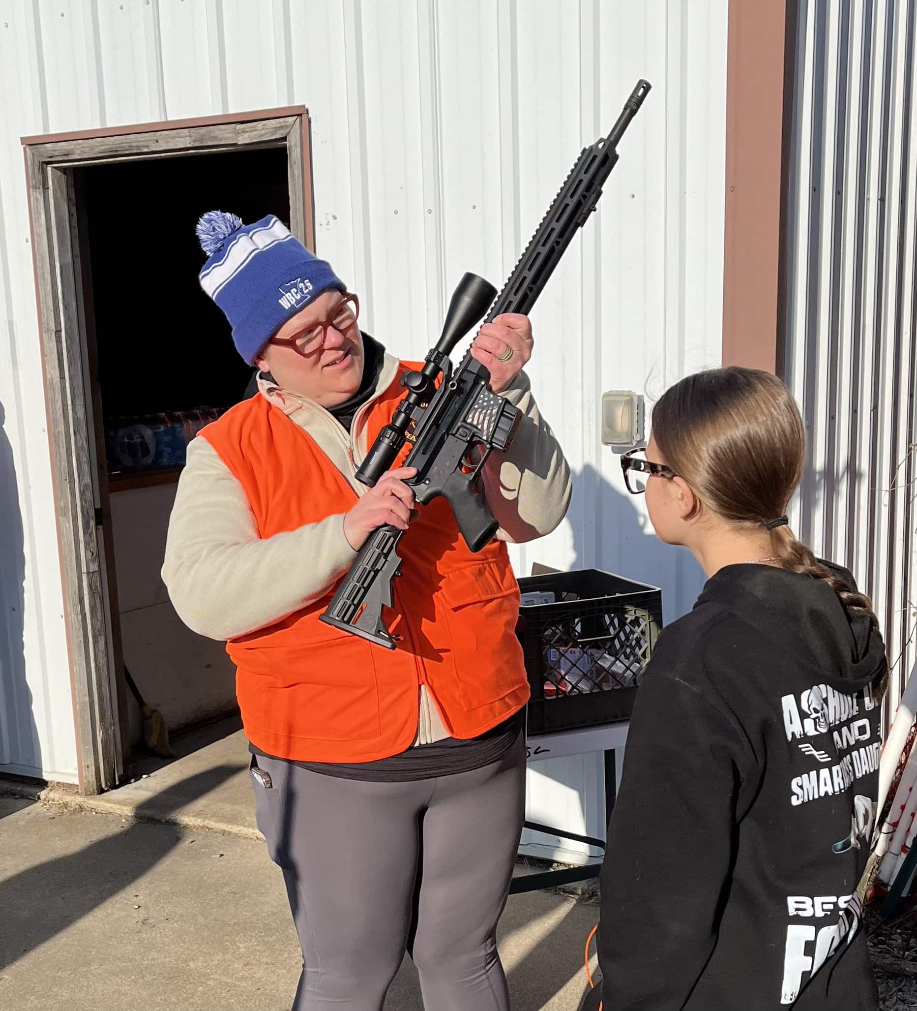 Shannon Gegner Checking In Students at Firearm Safety Field Day May 2026