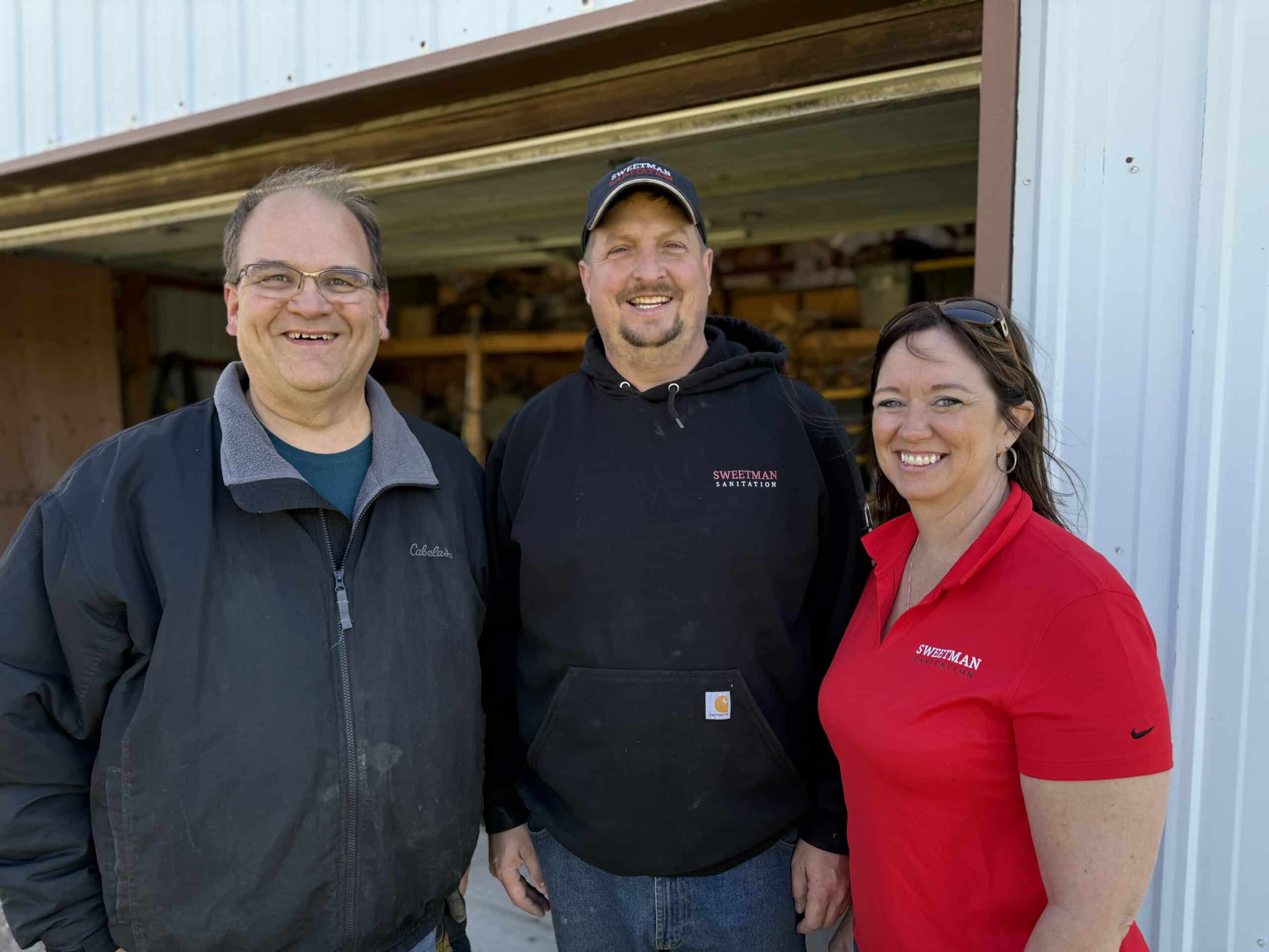 President Balko with Ray & Shannon Sweetman of Sweetman Sanitation