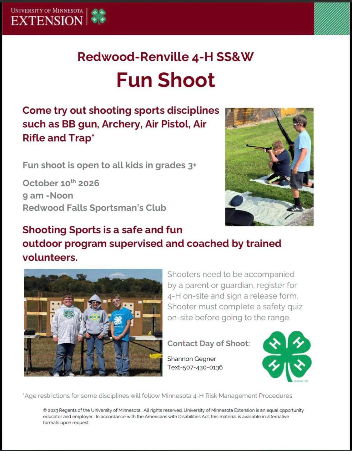 Redwood-Renville 4H Fun Shoot