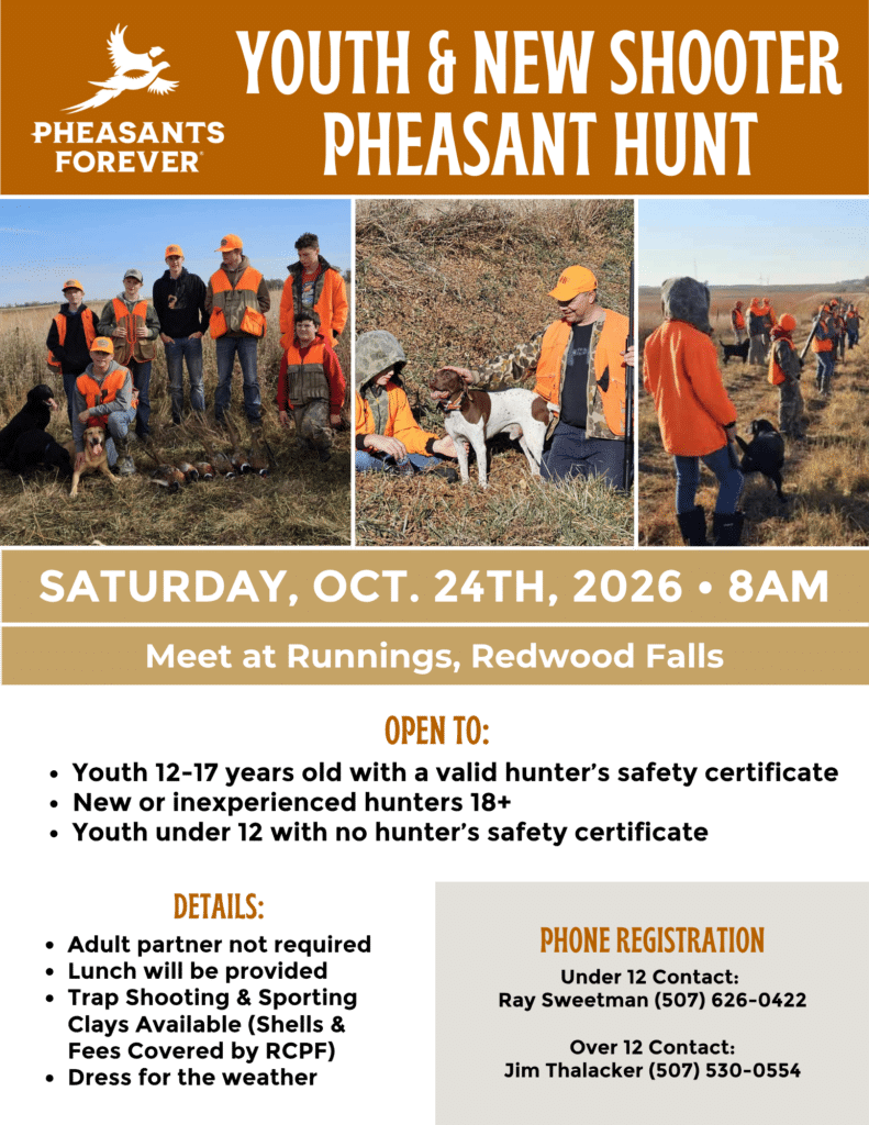 Redwood County Youth & New Shooter Pheasant Hunt 2026